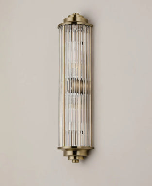 Tulum 2 Light Antique Brass Wall Lamp