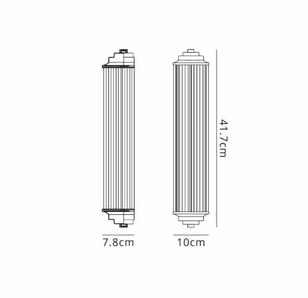 Tulum 2 Light Antique Brass Wall Lamp