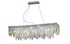Maddie Pendant Linear 6 Light Chrome & Crystal Chandelier