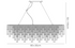 Maddie Pendant Linear 6 Light Chrome & Crystal Chandelier