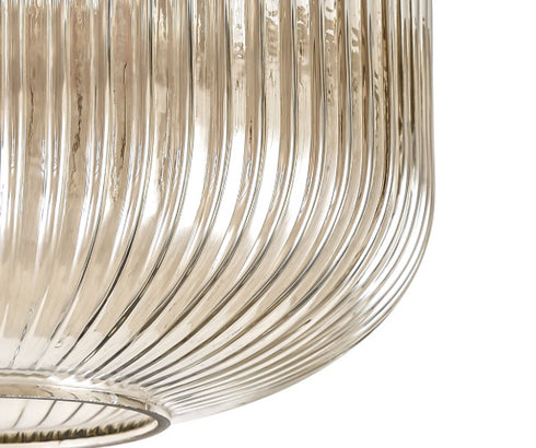 Atmore Brass & Black Plate with 4 Pumpkin Shaped Glass Shades