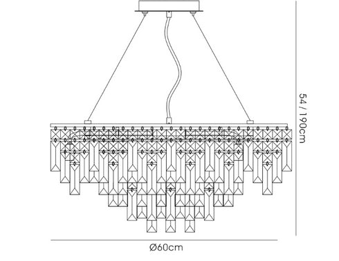 Maddie Chrome & Crystal Chandelier