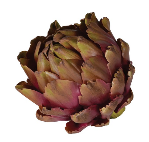 Green & Purple Faux Artichoke Decorative Heads