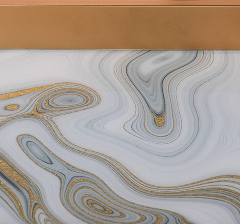Gold Swirl Rectangular Trays - Set of 2