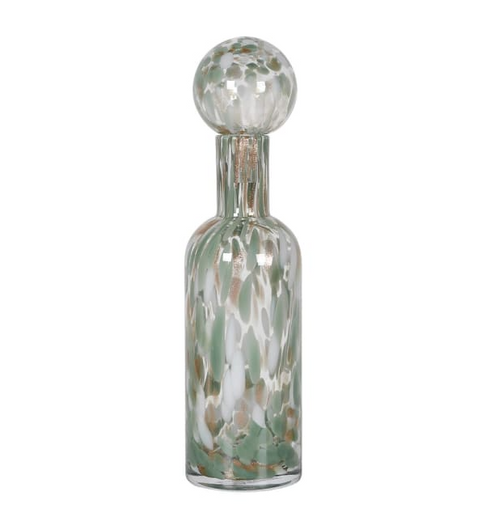 Matcha Speckled Glass Ball Top Ornament