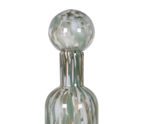 Matcha Speckled Glass Ball Top Ornament