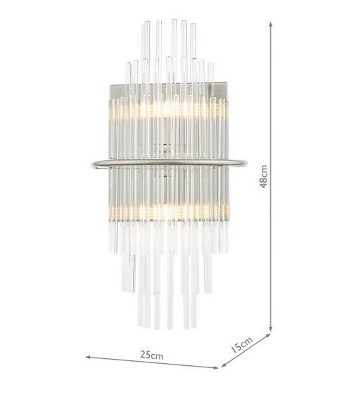 Lukas Polished Satin Black Wall Light