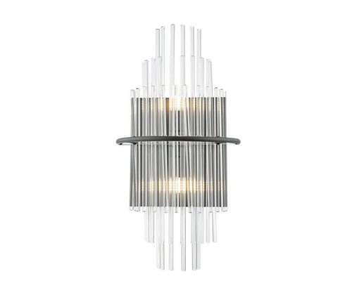 Lukas Polished Satin Black Wall Light