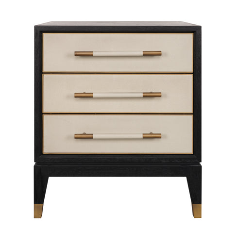 Lucia 3 Drawer Bedside Table