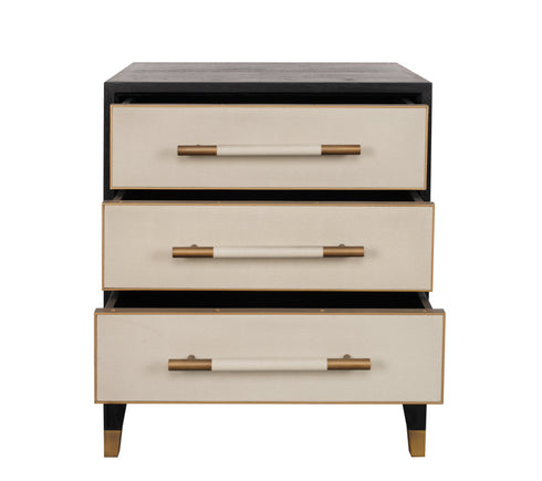 Lucia 3 Drawer Bedside Table