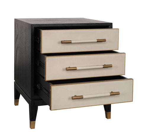 Lucia 3 Drawer Bedside Table