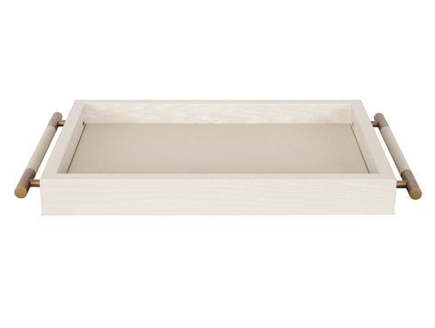 Roma White Shagreen Tray