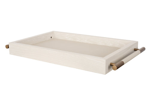 Roma White Shagreen Tray