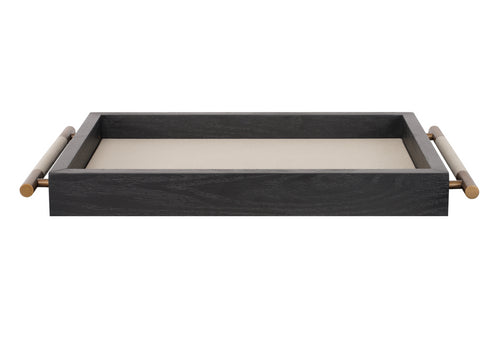 Alexa Black Shagreen Tray