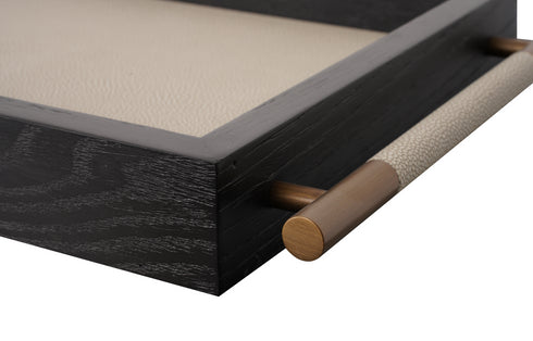 Alexa Black Shagreen Tray