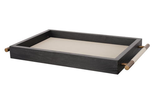 Alexa Black Shagreen Tray
