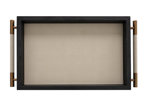 Alexa Black Shagreen Tray