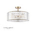 Laura Ashley Fernhurst 4 Light Semi-Flush Crystal and Antique Brass