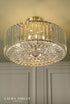 Laura Ashley Fernhurst 4 Light Semi-Flush Crystal and Antique Brass