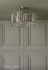Laura Ashley Fernhurst 4 Light Semi-Flush Crystal and Antique Brass