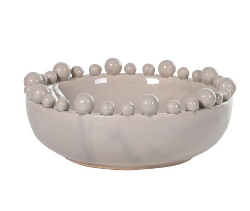 Cream Bobble Bowl