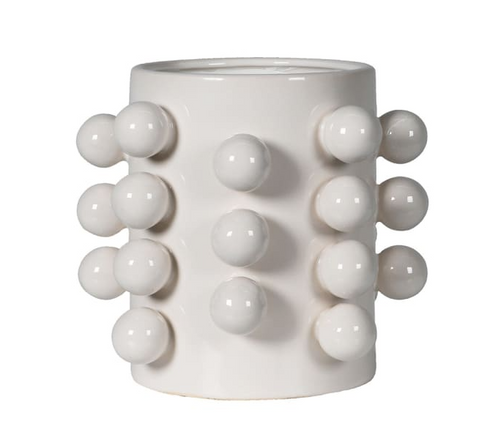 White Ceramin Bobble Vase