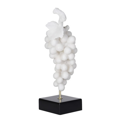 Faux Marble Grapes On Stand