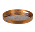 Red Brick Marble Effect Brass Mirror Tray