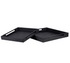 Black Faux Shargreen Tray Set of 2
