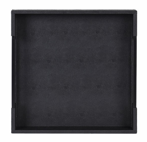 Black Faux Shargreen Tray Set of 2