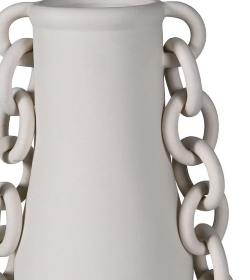 Ivory Slimline Chain Neck Vase