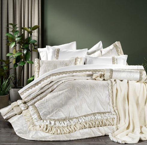 PRE ORDER Dolly Cream Bedspread 4 Piece Set