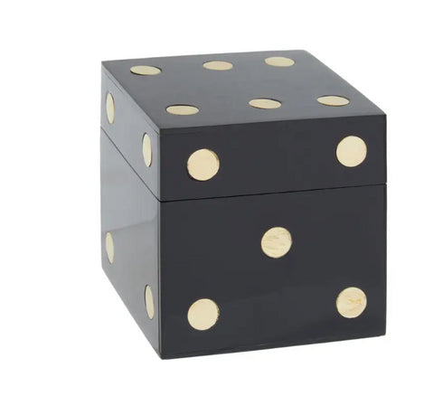 Clarissa Black & White 5 Dice Box