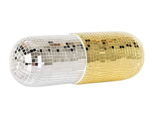 Disco Silver & Gold Pill Ornament