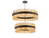 Kade Black Band 2 Tier Chandelier