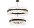 Kade Black Band 2 Tier Chandelier