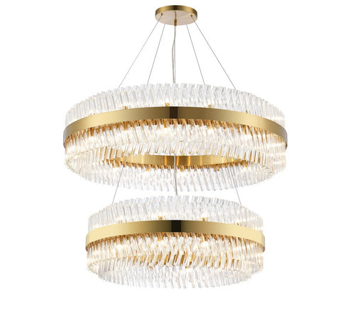 Kade Brass Band 2 Tier Chandelier