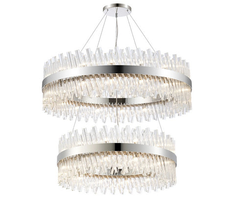 Kade Nickel Band 2 Tier Chandelier
