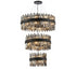 Kade Black Band 3 Tier Chandelier