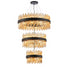 Kade Black Band 3 Tier Chandelier