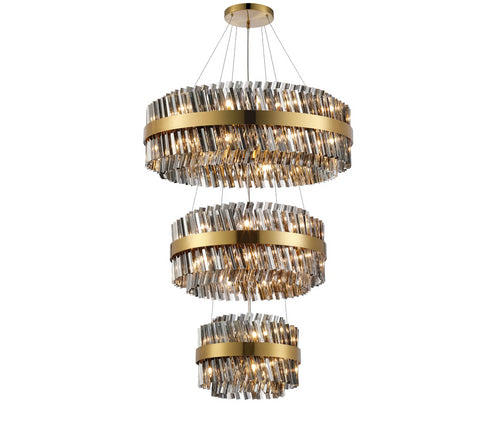 Kade Brass Band 3 Tier Chandelier
