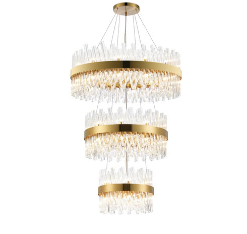 Kade Brass Band 3 Tier Chandelier