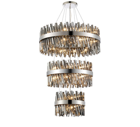 Kade Nickel Band 3 Tier Chandelier