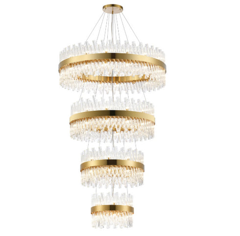 Kade Brass Band 4 Tier Chandelier