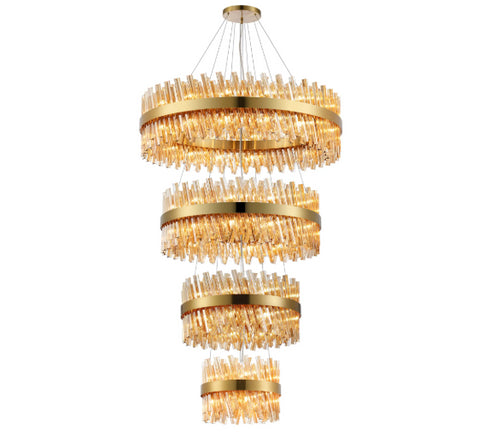 Kade Brass Band 4 Tier Chandelier