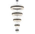 Kade Black Band 5 Tier Chandelier