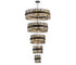 Kade Black Band 5 Tier Chandelier