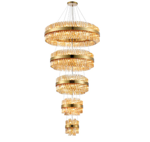 Kade Brass Band 5 Tier Chandelier