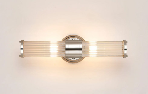 Tulum Nickel 2 Light Full Length Wall Lamp