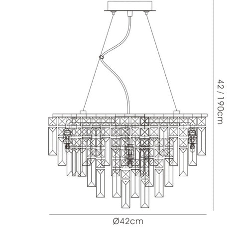 Maddie Chrome & Crystal Chandelier